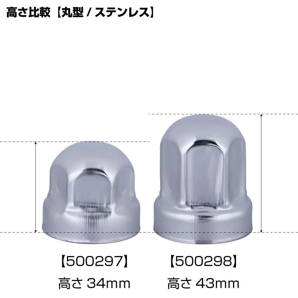 丸型ナットカバー 27ｍｍふそうキャンターガッツ用 ステンレス 高さ