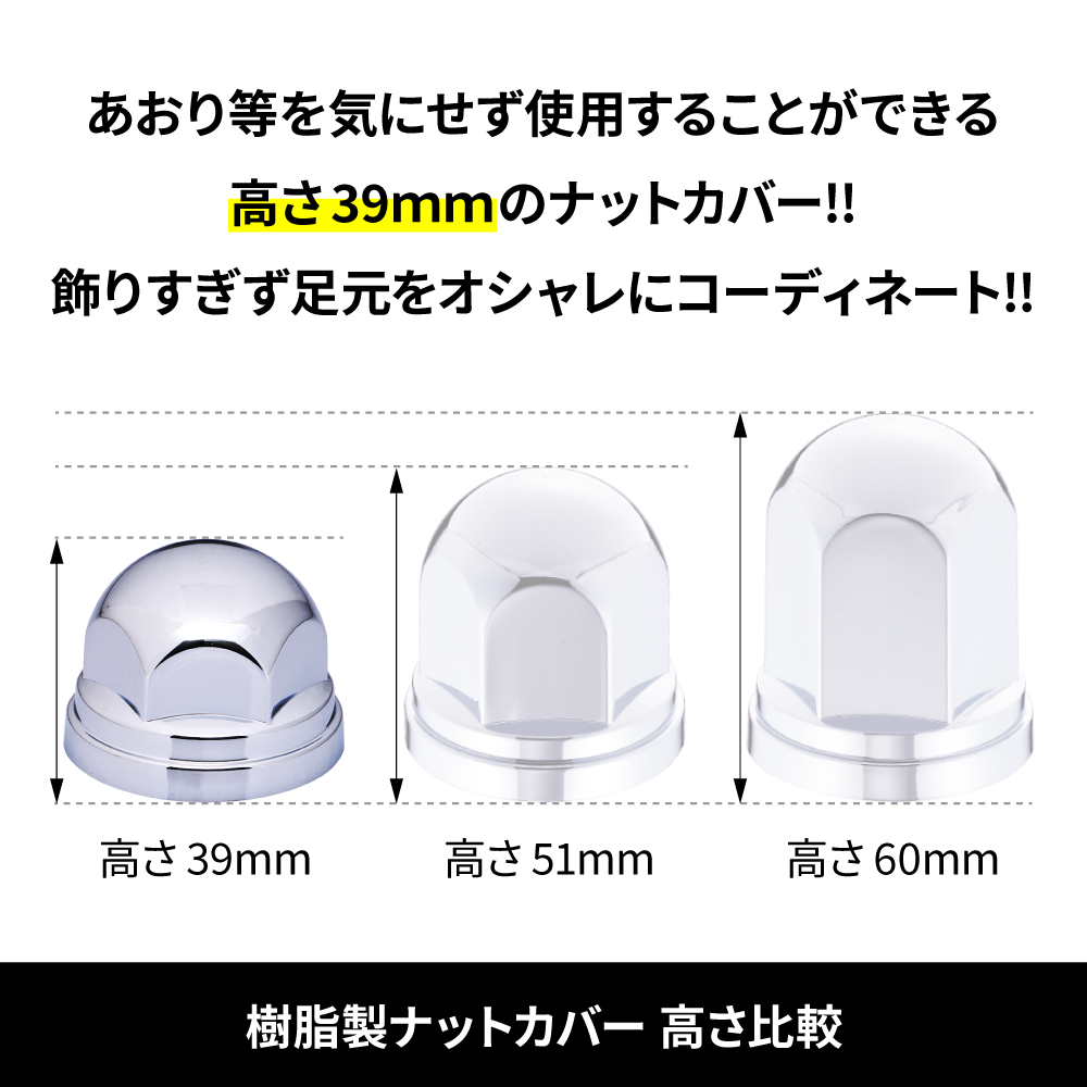 丸型ナットカバー 41mm 高さ39mm 6個入 500573 ジェットイノウエ – トララボ