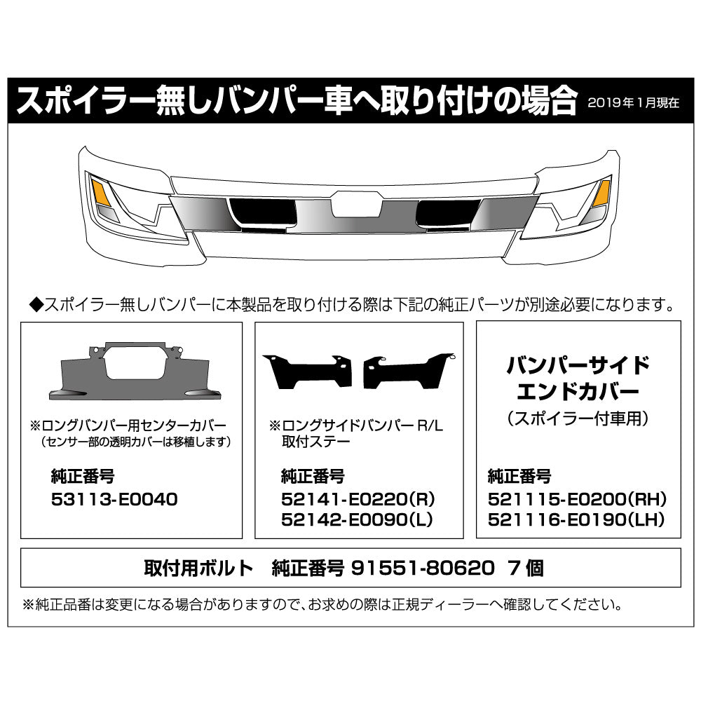 17レンジャー標準車専用スポイラー付バンパーセンター 510541 ジェット