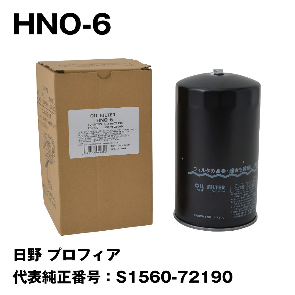 国内製造レンジャーGC GC1J オイルフィルター [HNO-6-6] 6個セット フェスコ オイルエレメント オイルフィルター