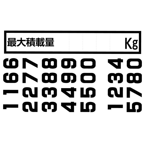 ジェットイノウエ(JET INOUE)　カッティングステッカー 積載量シートセット