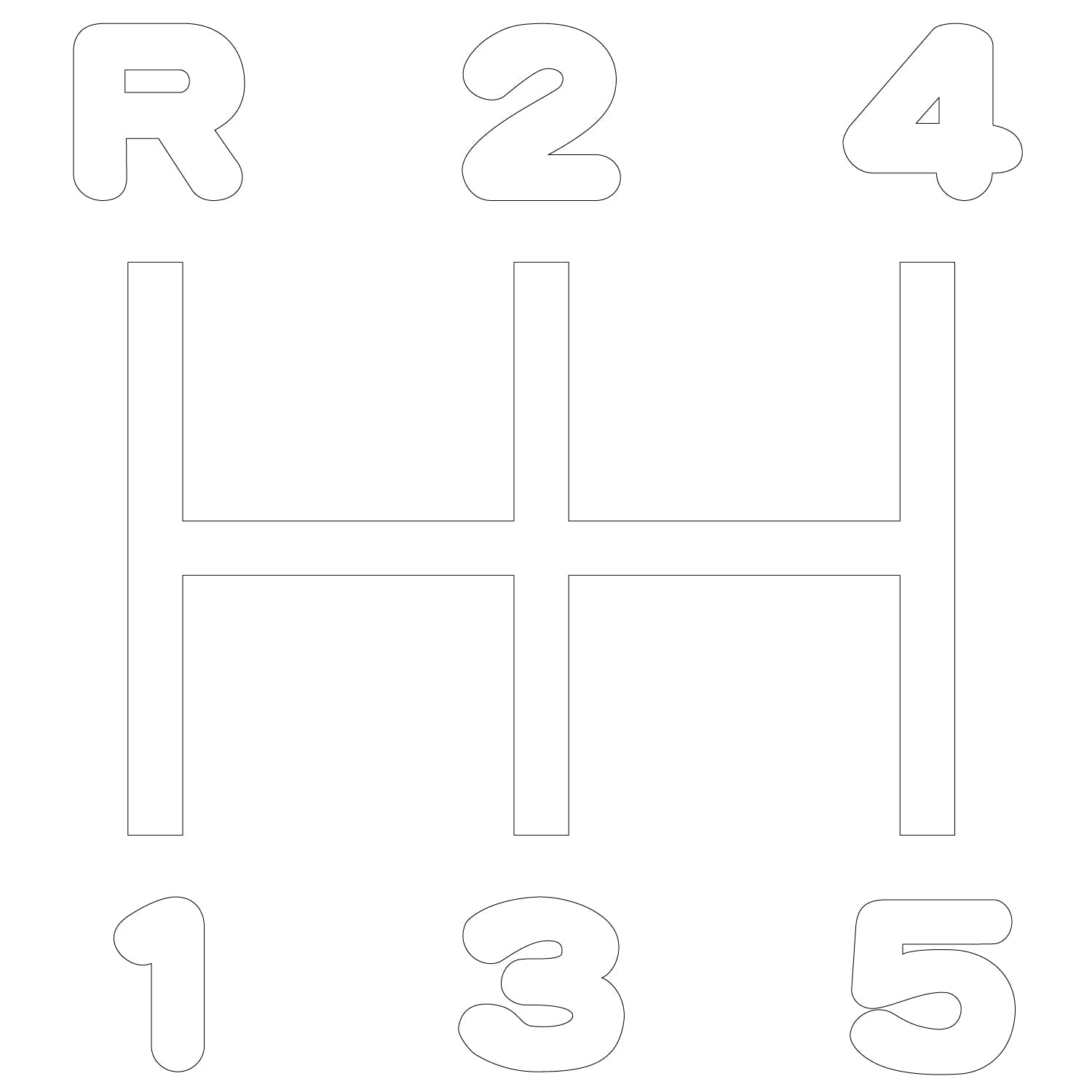 ジェットイノウエ(JET INOUE)　切リ文字シフトパターンステッカー R24-5 プロフィア/キャンター