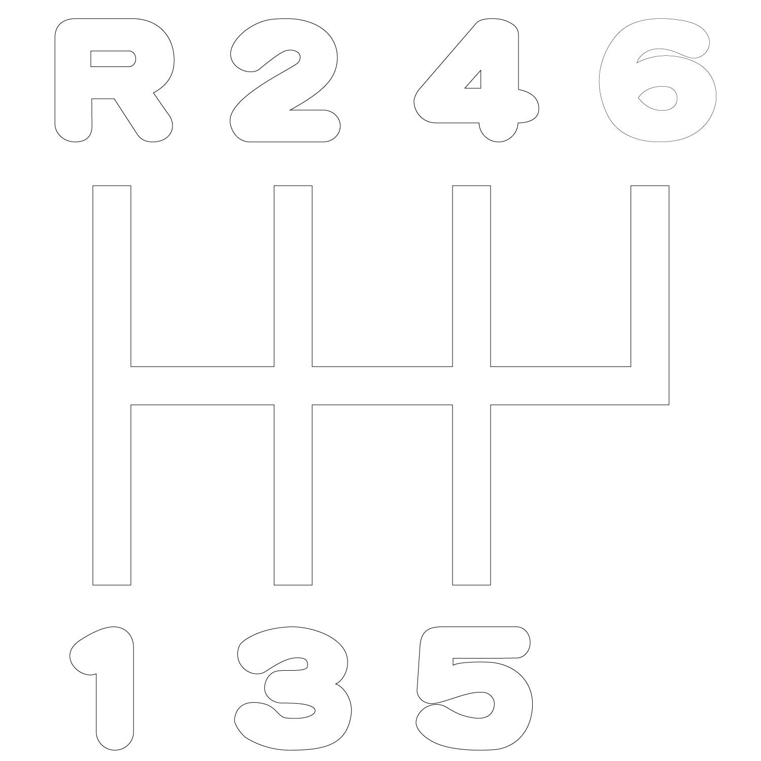 ジェットイノウエ(JET INOUE)　切リ文字シフトパターンステッカー R246-5 キャンター/フォワート