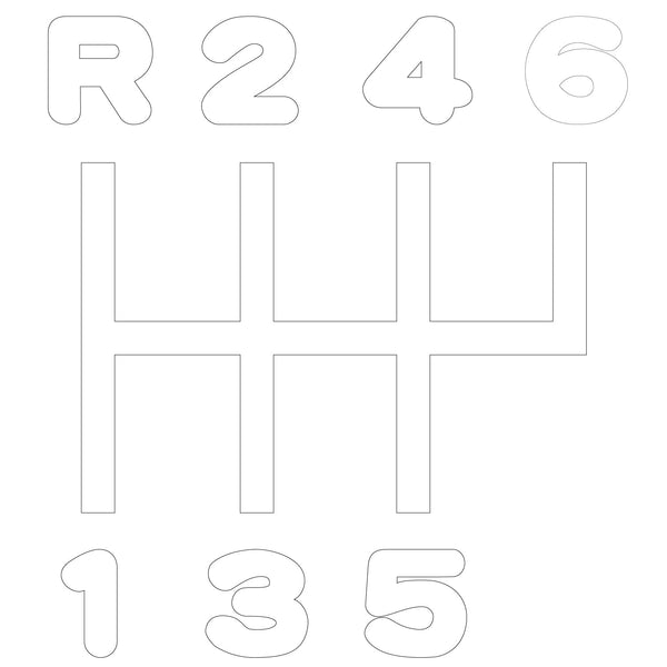 ジェットイノウエ(JET INOUE)　切リ文字シフトパターンステッカー R246-5 キャンター/フォワート