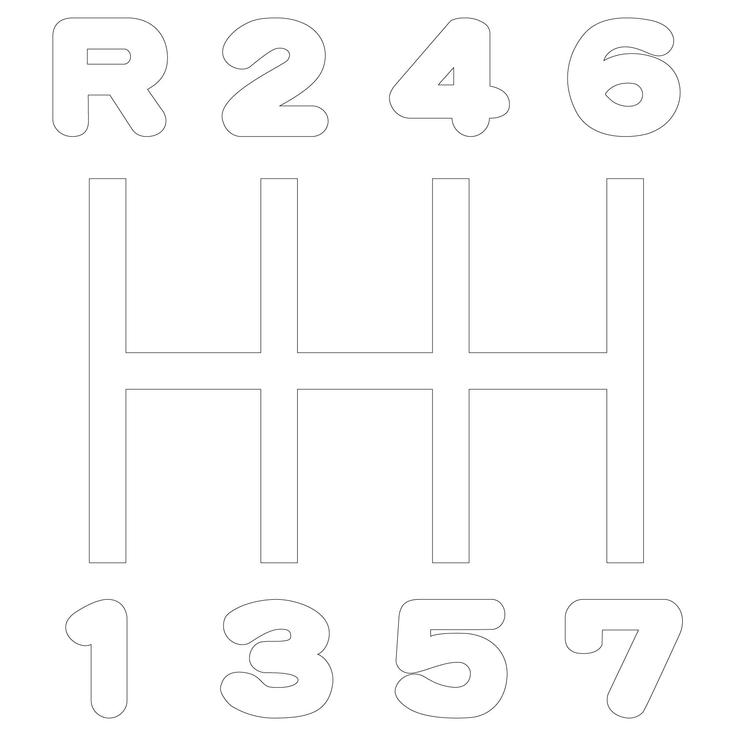 ジェットイノウエ(JET INOUE)　切リ文字シフトパターンステッカー R246-7 Sグレート/Nプロ