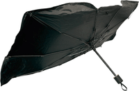 折り畳み傘式 サンシェード 遮光 UVカット 折り畳み式 取付簡単 コンパクト 専用ケース付 シルバー×ブラック 黒 フロントガラス ワンタッチ開 Sサイズ