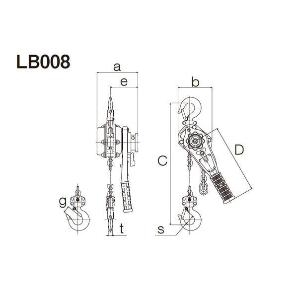 キトー レバーブロック L5形 1.0t LB010 – トララボ