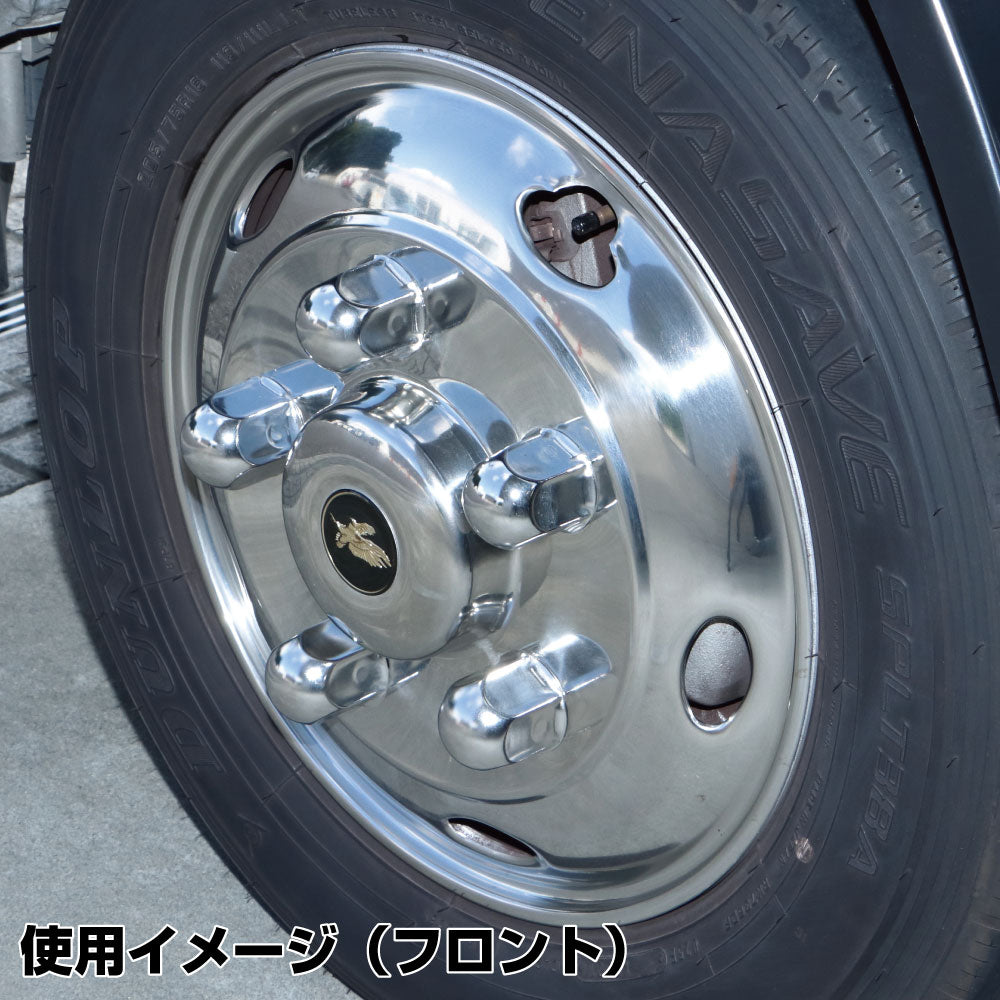 ジェットイノウエ(JET INOUE) 丸型ナットカバー 38ｍｍ 三菱ふそうキャンター用 ステンレス/クロームメッキ 高さ48mm 5個入