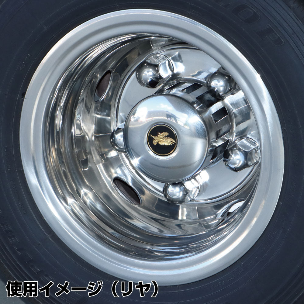 ジェットイノウエ(JET INOUE) 丸型ナットカバー 38ｍｍ 三菱ふそうキャンター用 ステンレス/クロームメッキ 高さ48mm 5個入