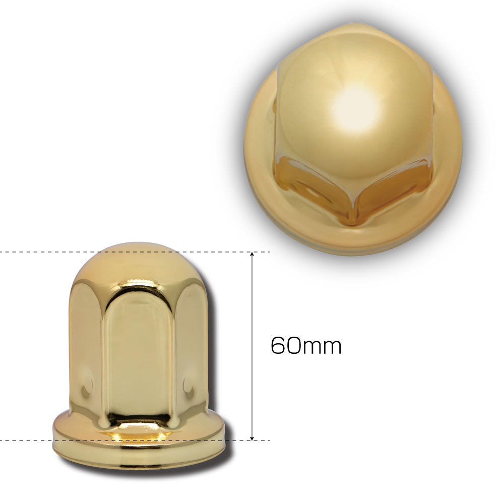 ジェットイノウエ(JET INOUE) 丸型ナットカバー 33ｍｍ ゴールドメッキ 高さ60mm 10個入