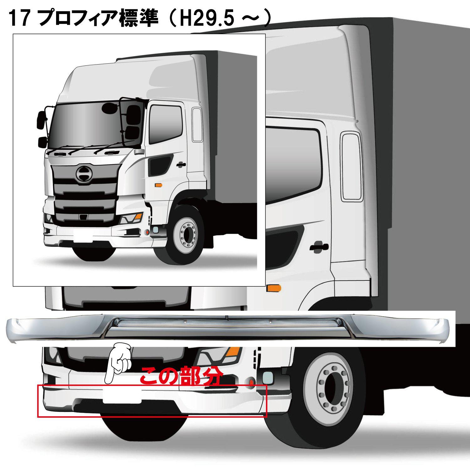 ジェットイノウエ(JET INOUE)17’ プロフィア フロントバンパー用スカート 標準タイプ-デイトラ