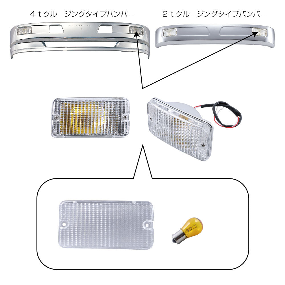 ジェットイノウエ(JET INOUE)　ウィンカーランプレンズR/L　　クルージングタイプバンパー用