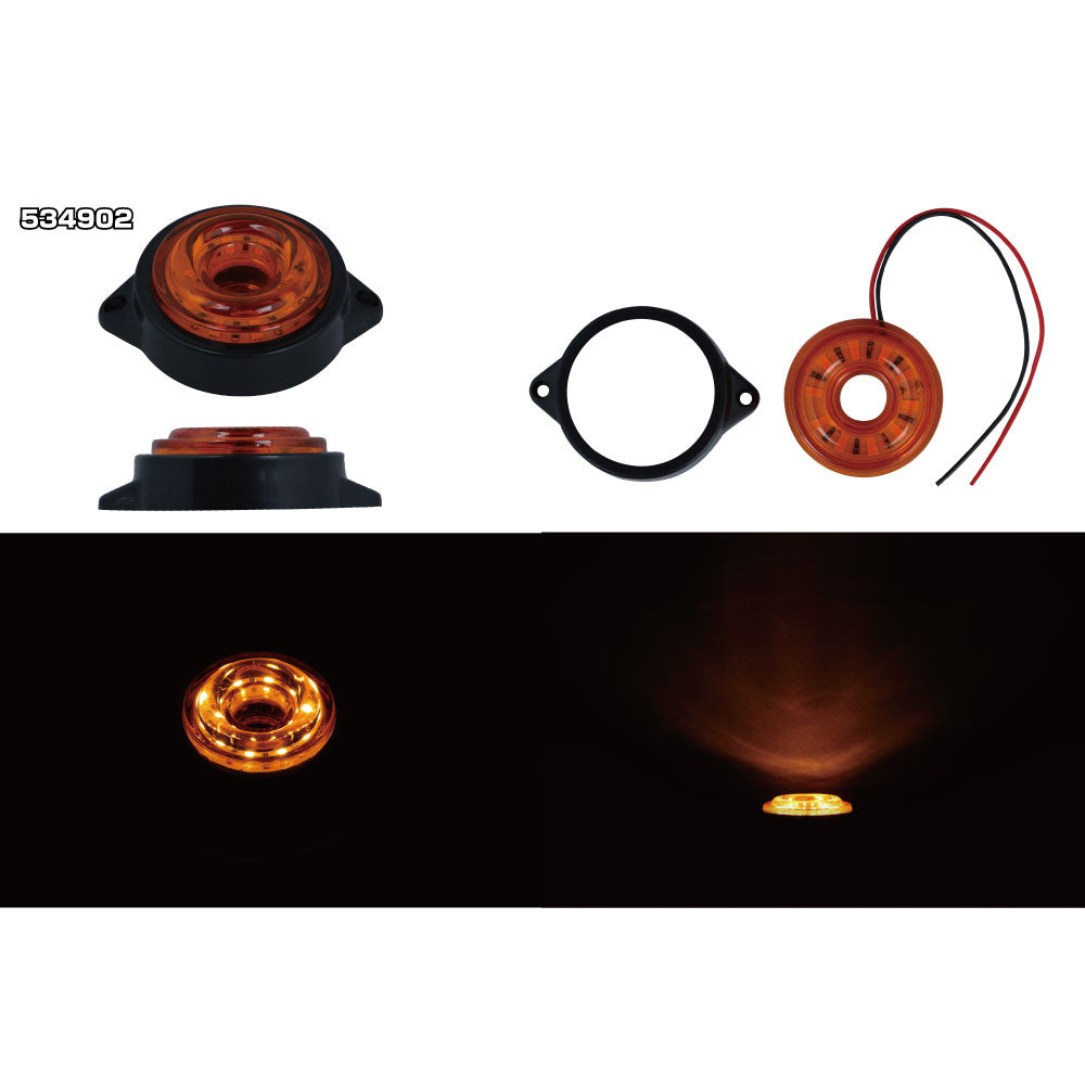 ジェットイノウエ(JET INOUE)　LED　サイドマーカー丸型　24V車用-デイトラ