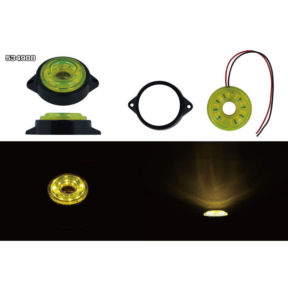ジェットイノウエ(JET INOUE)　LED　サイドマーカー丸型　24V車用-デイトラ