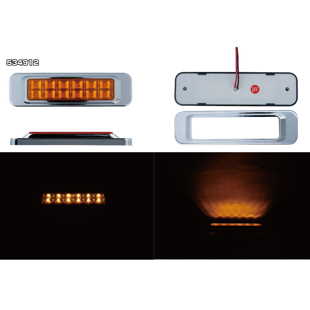 ジェットイノウエ(JET INOUE)　LED　サイドマーカー角型　24V車用-デイトラ