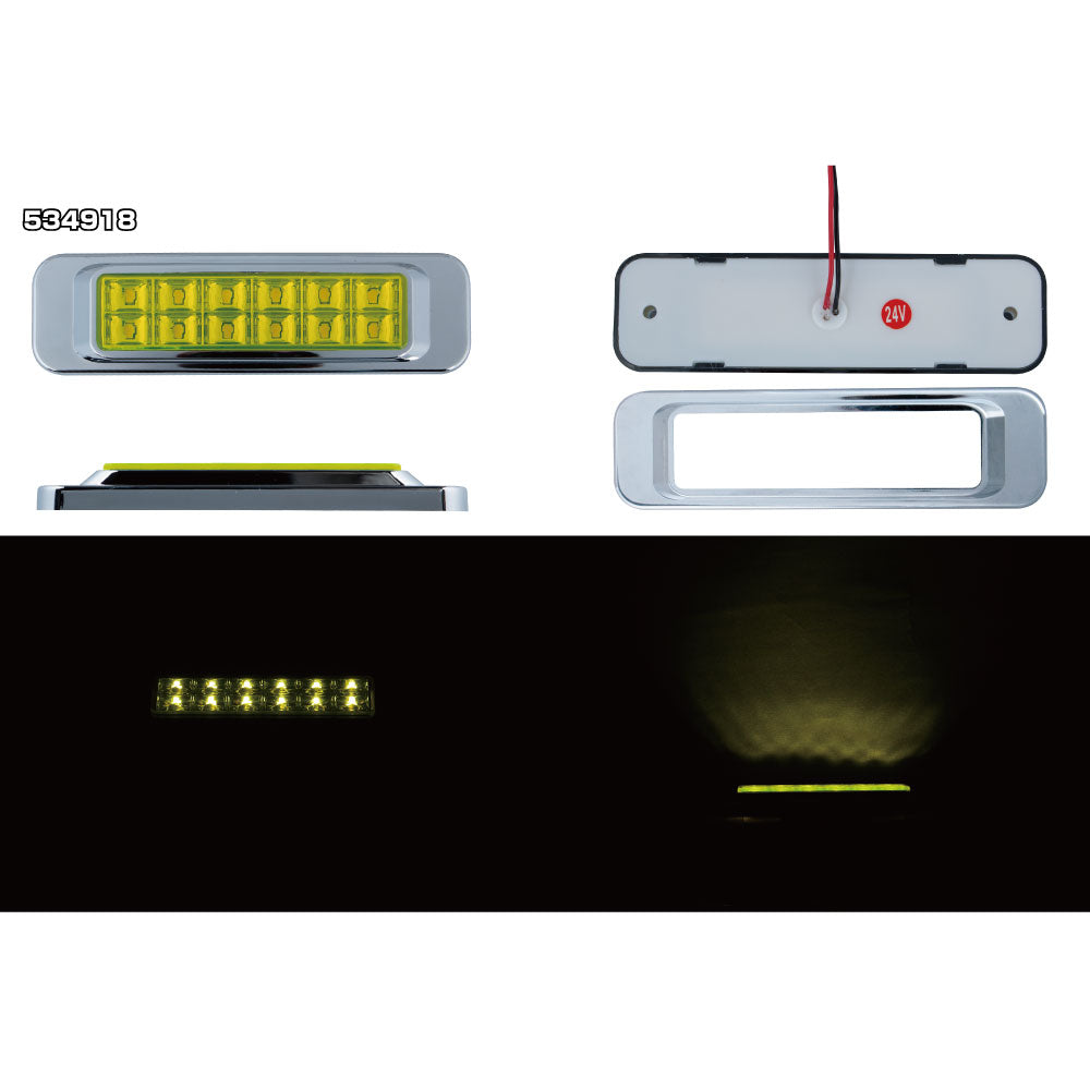 ジェットイノウエ(JET INOUE)　LED　サイドマーカー角型　24V車用-デイトラ