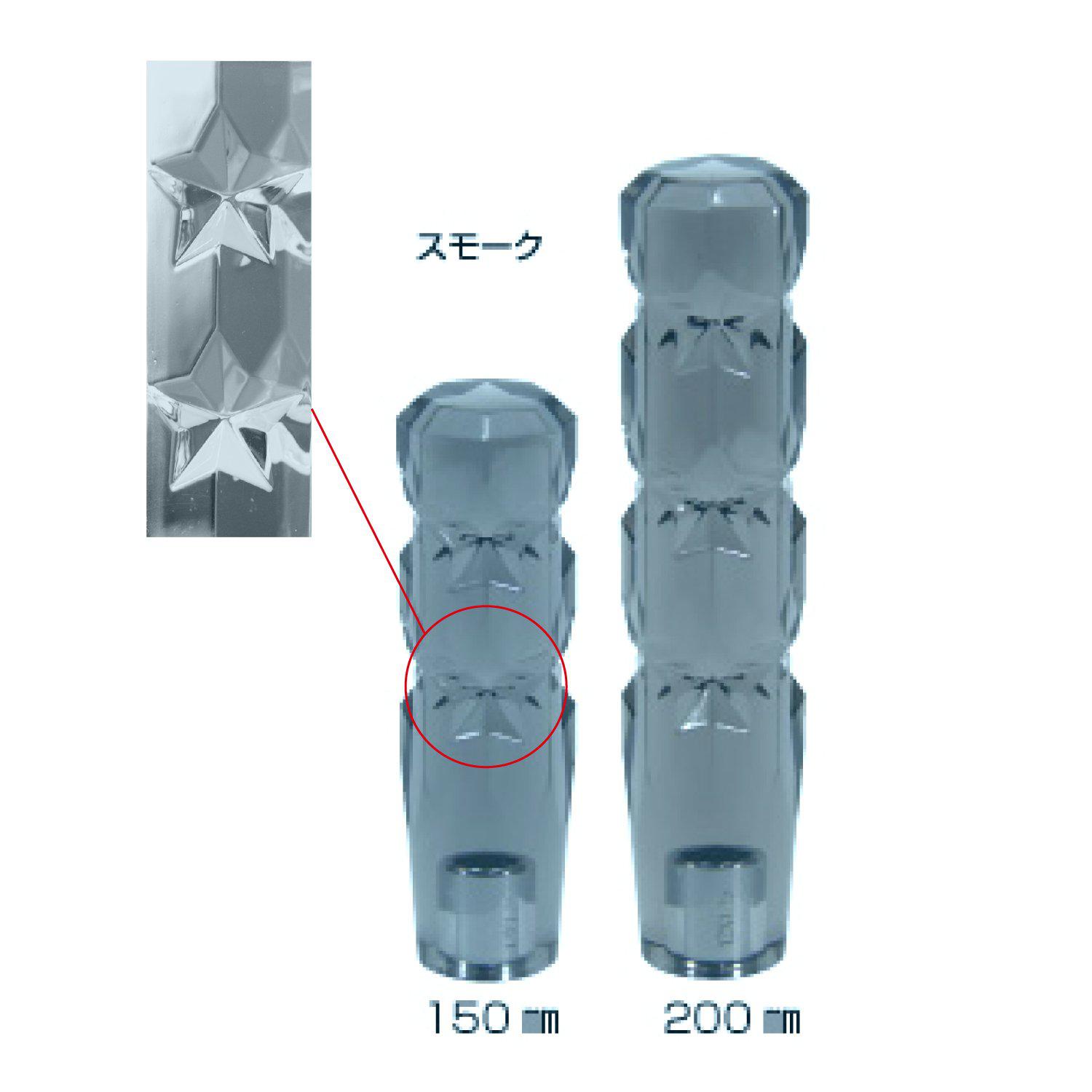 ジェットイノウエ(JET INOUE)　8角クリスタルシフトノブ　星　スモーク-デイトラ
