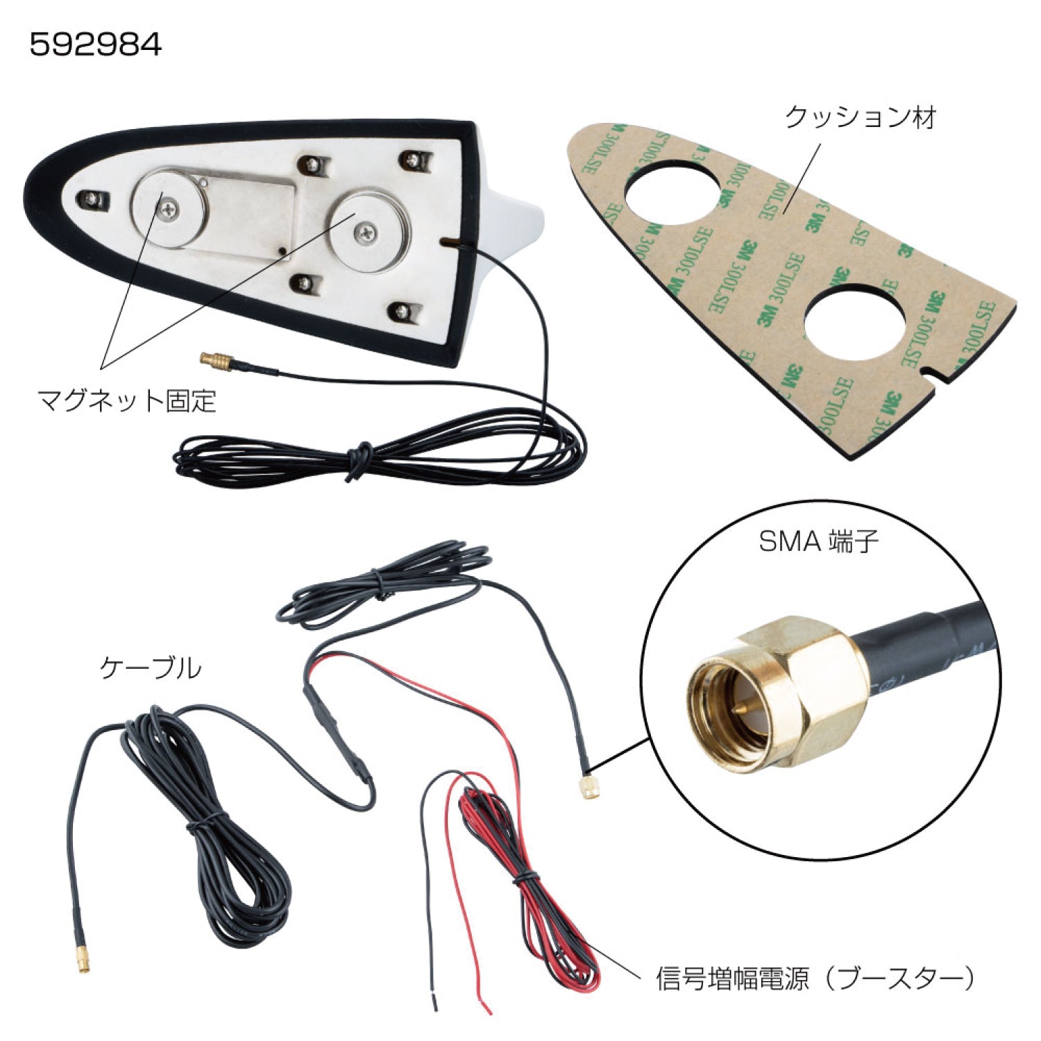 ジェットイノウエ(JET INOUE)　地上デジタル用シャークアンテナ