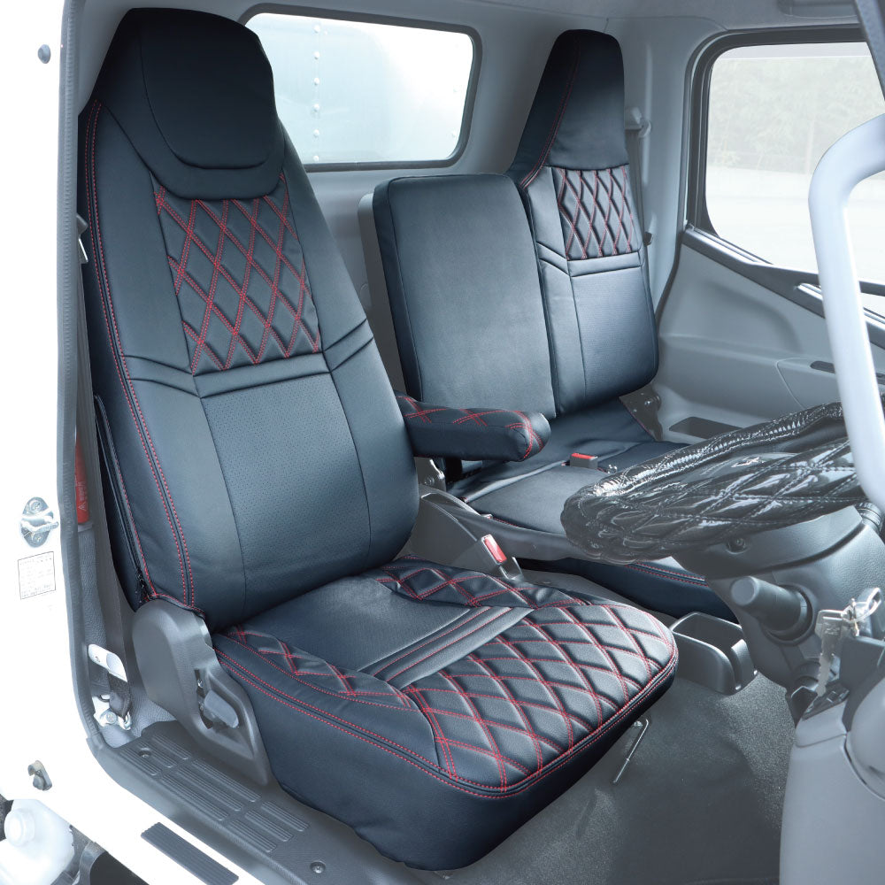 ジェットイノウエ(JET INOUE)　シートカバー COMBI 三菱ふそう 2t ’20キャンター/ブルーテックキャンター 標準車用 運転席+助手席側セット