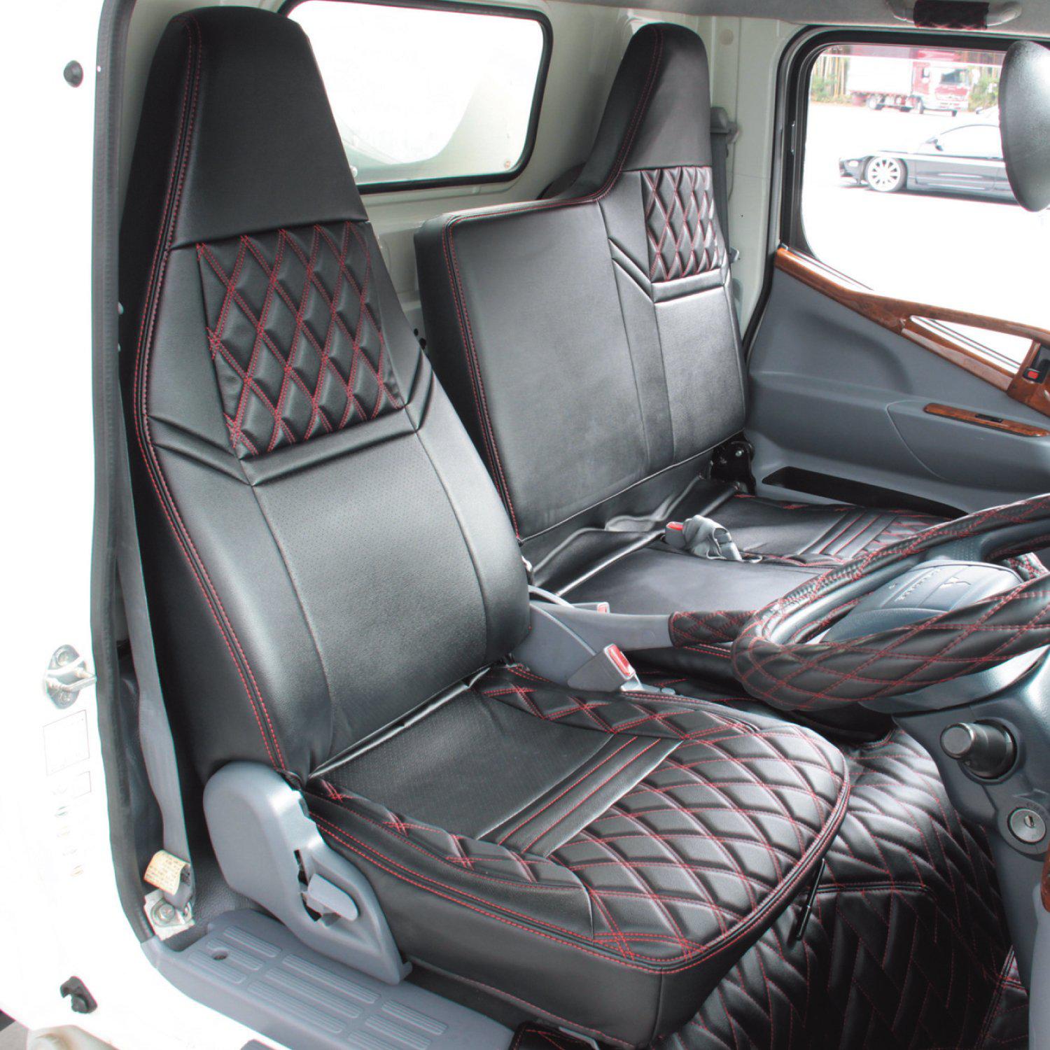 ジェットイノウエ(JET INOUE)　シートカバー COMBI ふそう2t ブルーテックキャンター 標準車用-595336-デイトラ