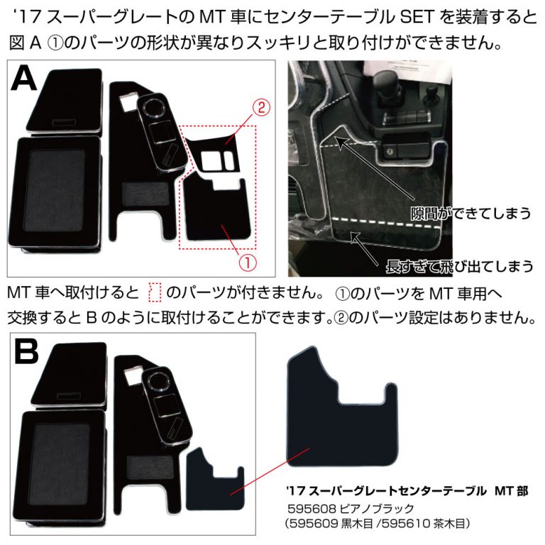 ジェットイノウエ(JET INOUE) センターテーブル　’17スーパーグレートMT車用　オプションパーツ