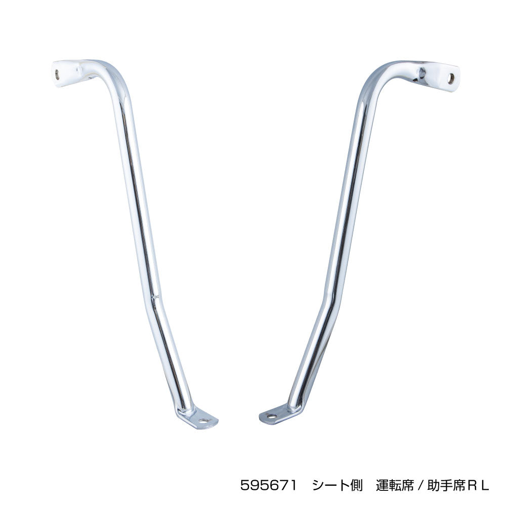 ジェットイノウエ(JET INOUE)　メッキアシストグリップ　運転席/助手席シート側用　プロフィア（H15.11～）-595671-デイトラ